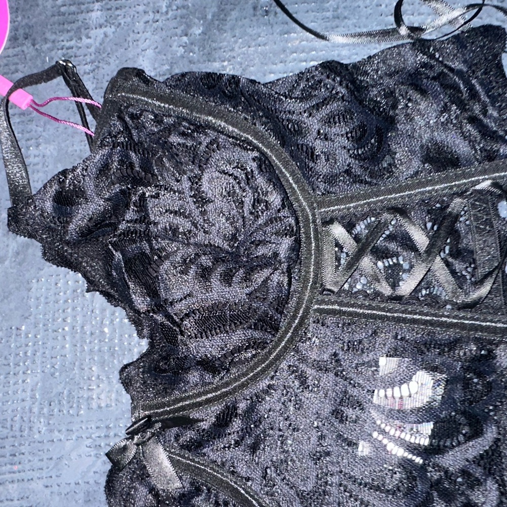Black Lace Corset Top